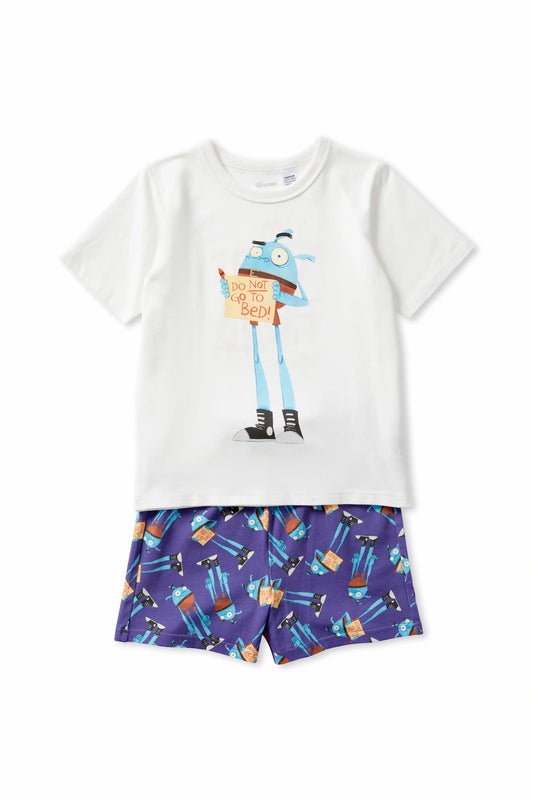Short Sleeve Pyjama Set Blue