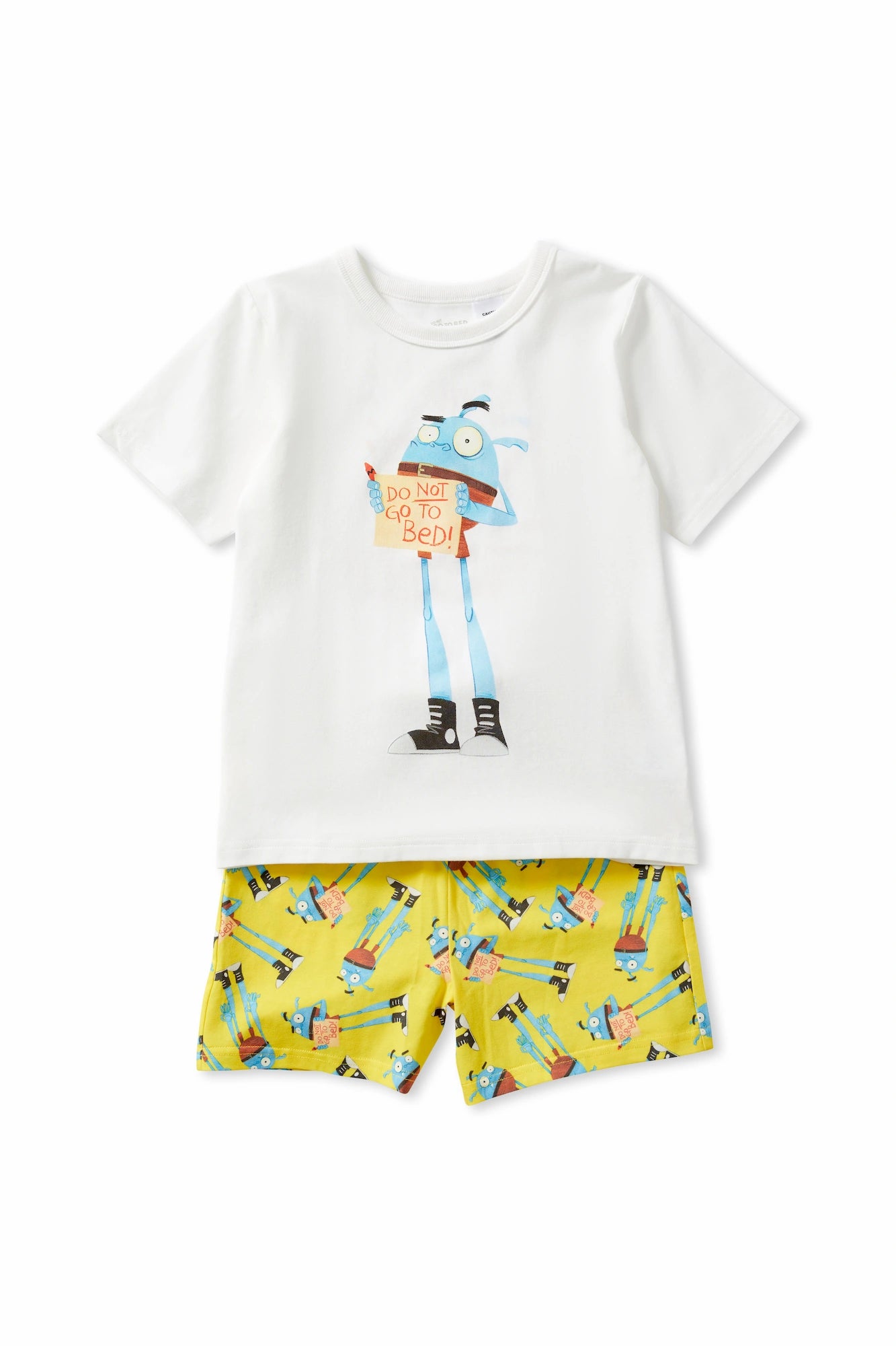 Short Sleeve Pyjama Set Yellow